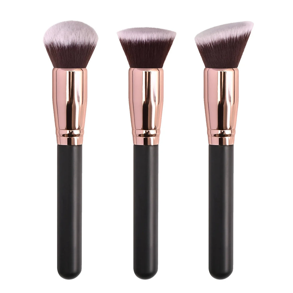 Brochas de maquillaje para base, polvos sueltos, corrector, colorete y para difuminar. Herramienta profesional de maquillaje y belleza.
