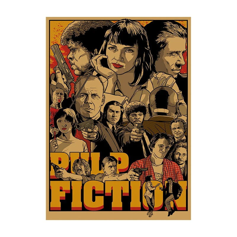 Pósteres de películas clásicas vintage, láminas decorativas retro para el hogar, arte de pared para sala de cine Leon, pintura nostálgica sobre lienzo