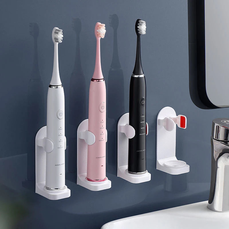 Soporte ajustable para cepillo de dientes, base para cepillo de dientes eléctrico, soporte de pared antideslizante de silicona, soporte para cuerpo de cepillo, adaptable al 99%.