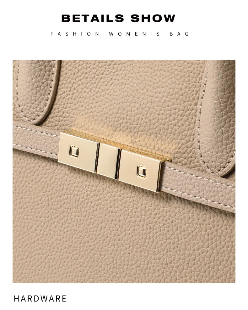 Bolso Birkin de lujo ligero de piel auténtica para mujer: nuevo estilo, gran capacidad, para llevar al hombro o en la mano.