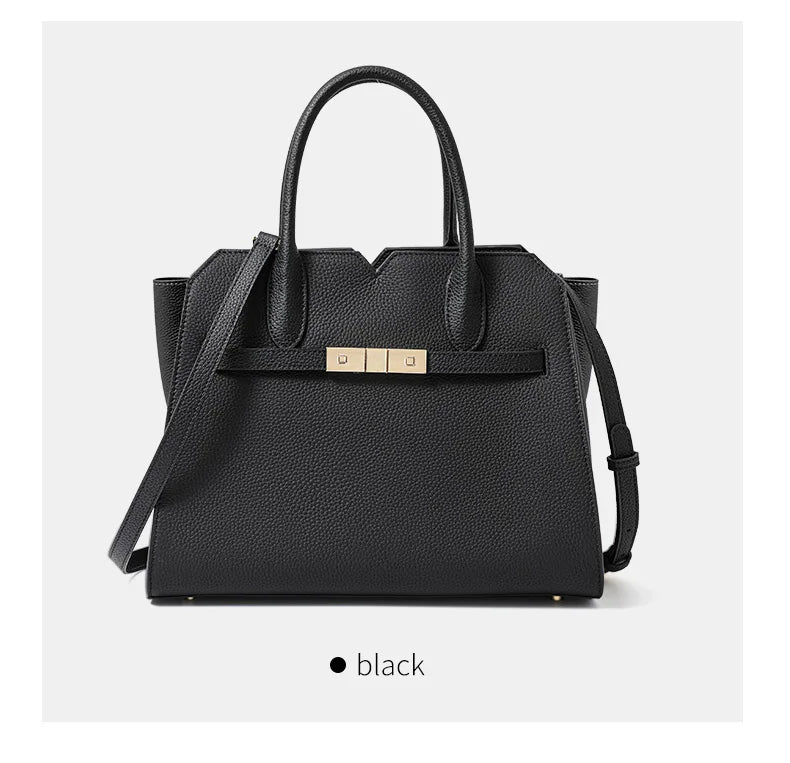 Bolso Birkin de lujo ligero de piel auténtica para mujer: nuevo estilo, gran capacidad, para llevar al hombro o en la mano.
