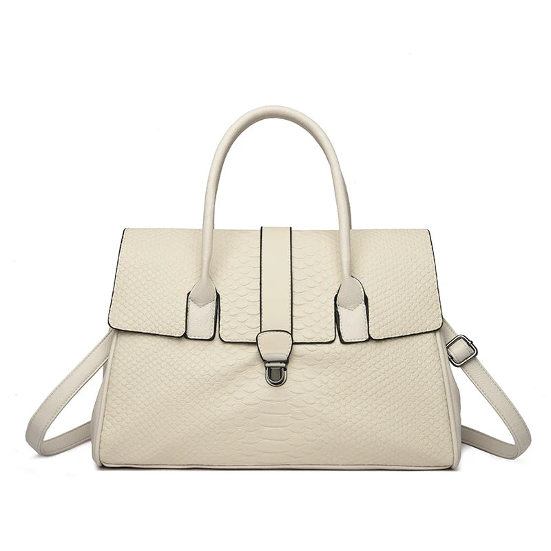 Bolso grande de alta calidad con estampado de serpiente, bolsos de piel, bolso de hombro para mujer, bolso de compras para mujer, bolso de mano informal de moda, bolso de mano Sac