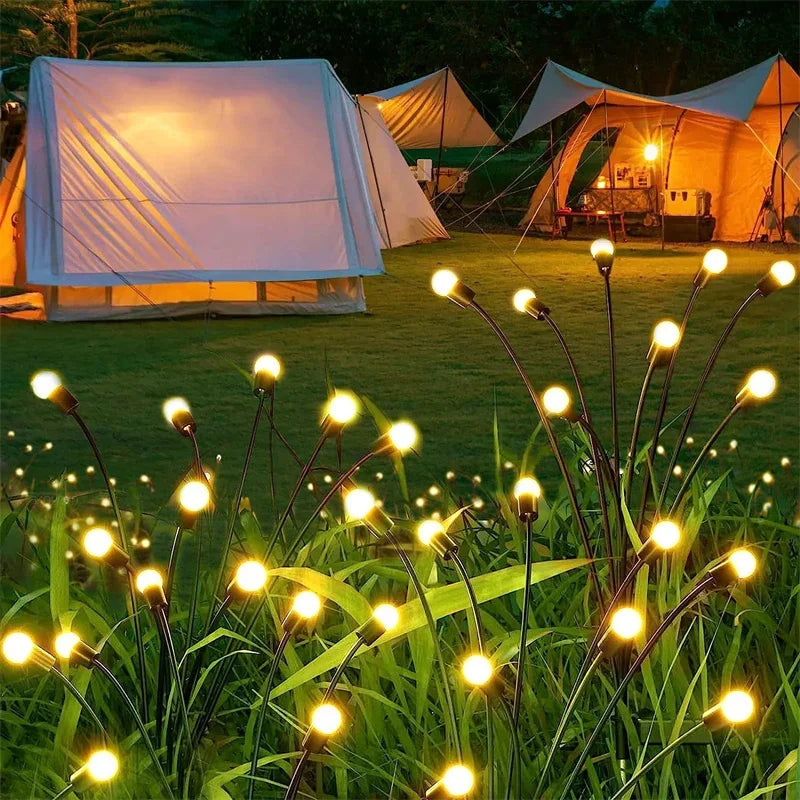 Luces solares tipo luciérnaga de 6/8/10 litros, impermeables, para decoración de exteriores, jardín y paisajes. Ideales para decoración festiva.