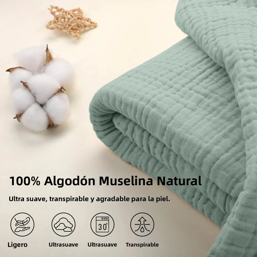 Manta Battilo 100% algodón muselina para sofá, 6 capas, transpirable, ligera, estilo bohemio, ideal para sofá cama, mantas grandes de verano.