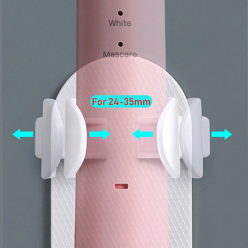 Soporte ajustable para cepillo de dientes, base para cepillo de dientes eléctrico, soporte de pared antideslizante de silicona, soporte para cuerpo de cepillo, adaptable al 99%.