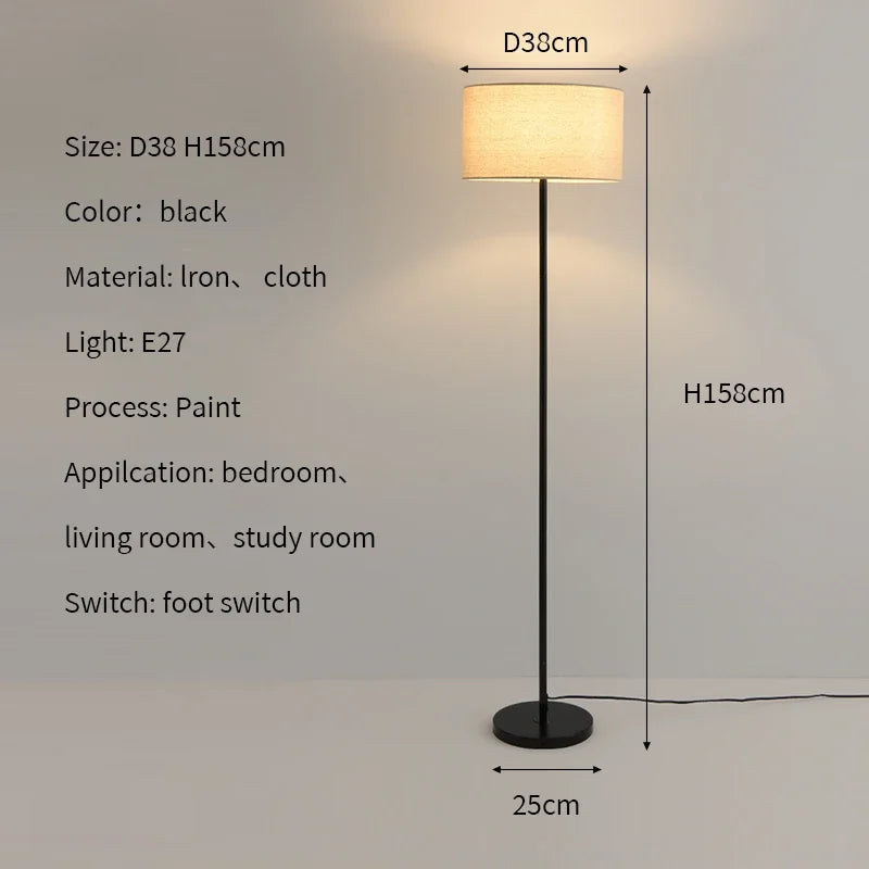 Lámparas de pie LED de estilo retro Wabi-sabi japonés con interruptor de pie para crear un ambiente acogedor. Lámparas de araña para dormitorio y decoración del hogar.
