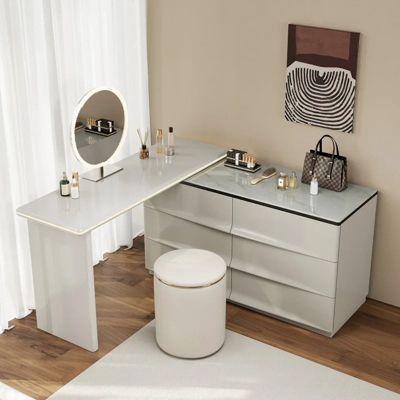 Diseño Natural Tocador Moderno Simple Tocador de Maquillaje Simple Dormitorio Chica Escritorio Mesa De Maquillaje Accesorios para el Hogar