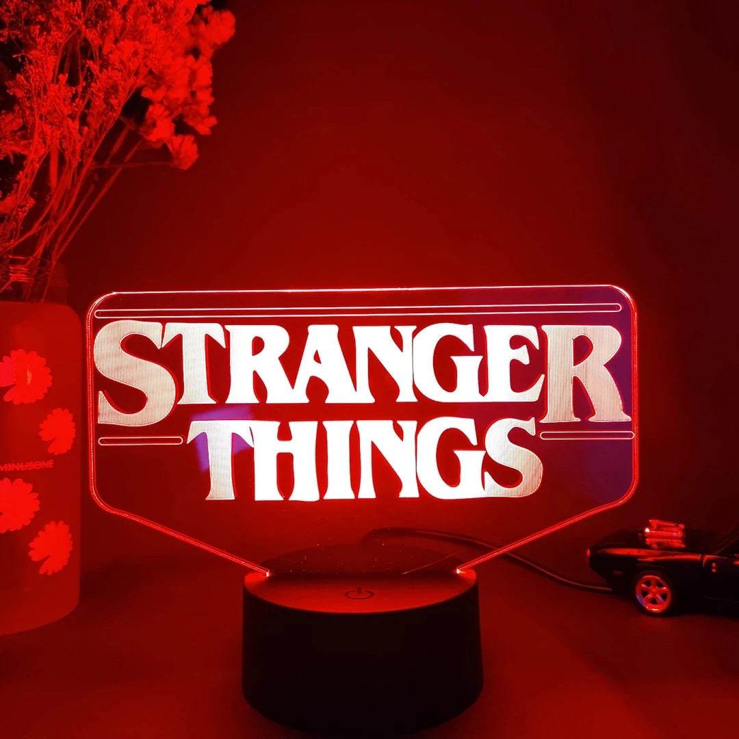 Lámpara de mesa acrílica con ilusión 3D de la serie Hot Stranger Night Light, decoración de escritorio, artículos geniales para tener, regalo de Navidad LED