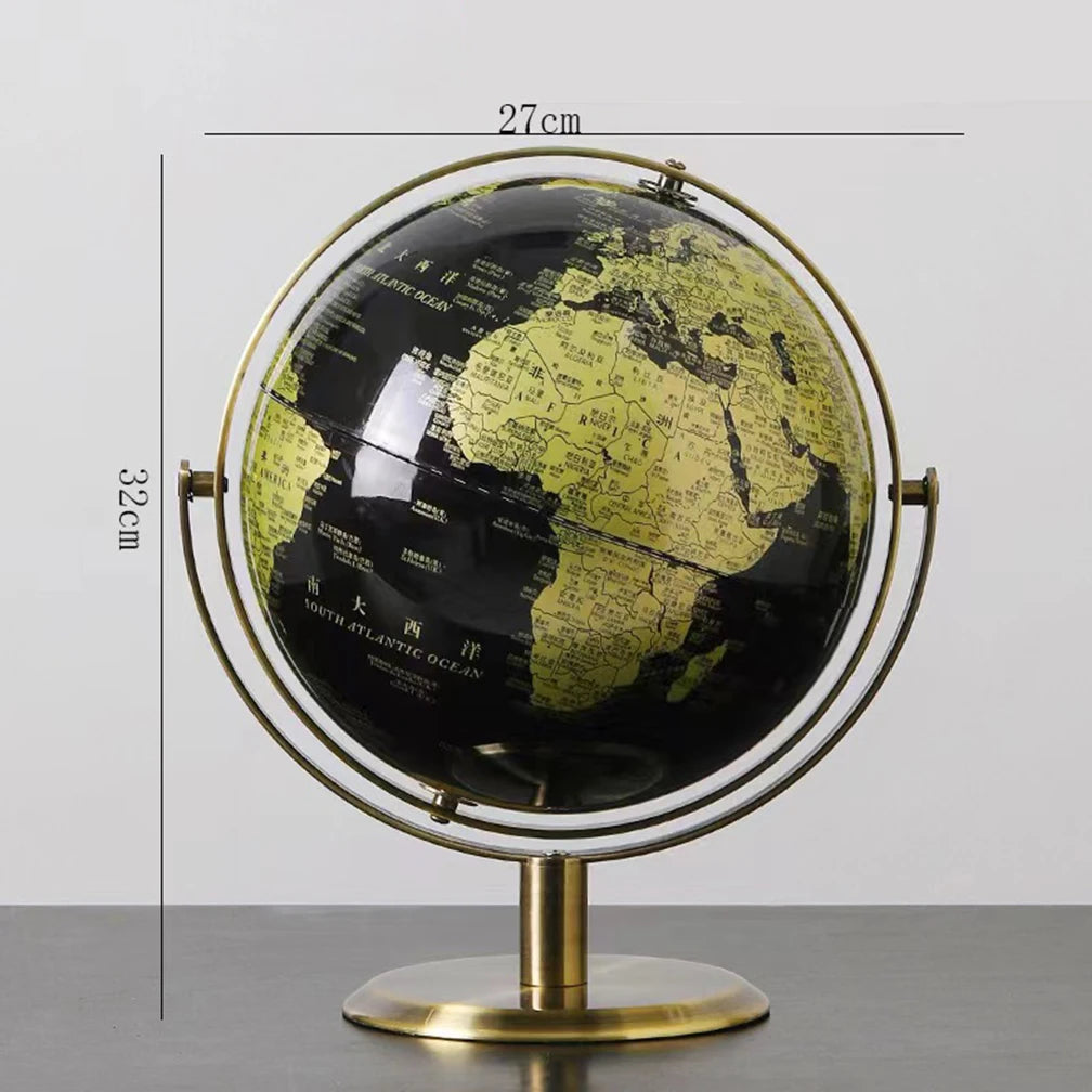 Globo terráqueo Decoración Geografía Accesorios creativos para la decoración del hogar Globo de escritorio retro Mapa del mundo moderno para investigación y aprendizaje