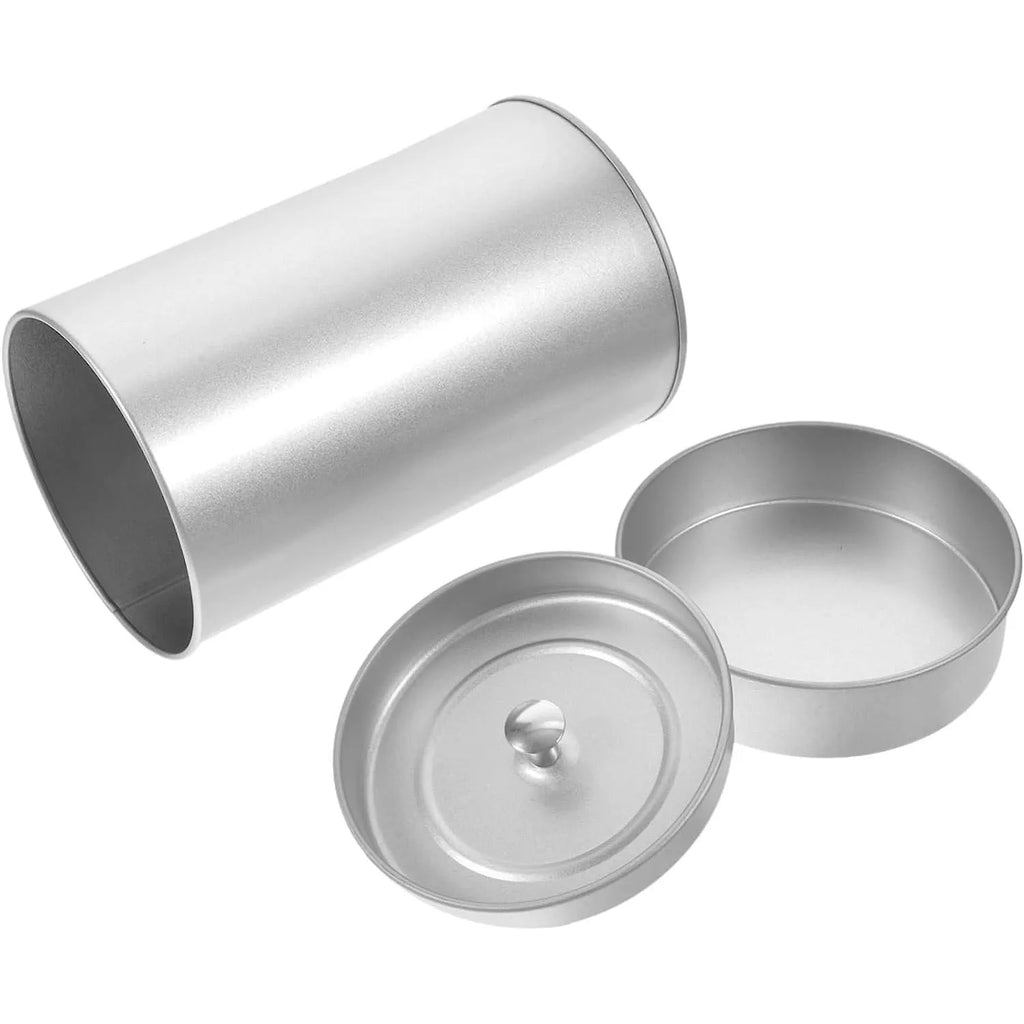 Bote de hojalata para té a granel, 473 ml (16 oz), redondo, con doble cierre hermético y tapa. Contenedor para guardar café y azúcar en la cocina.