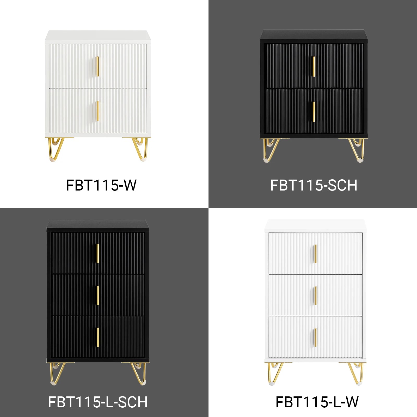Mesita de noche SoBuy FBT115-L de 3 cajones para cama con somier, mesa auxiliar para sofá, mesa de centro, mesa para teléfono, mesita de noche