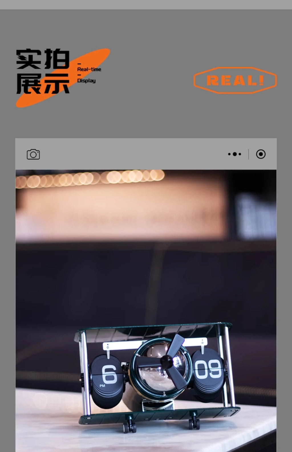 Reloj de escritorio mecánico con diseño de avión retro, temporizador electrónico automático vintage, adorno para el hogar