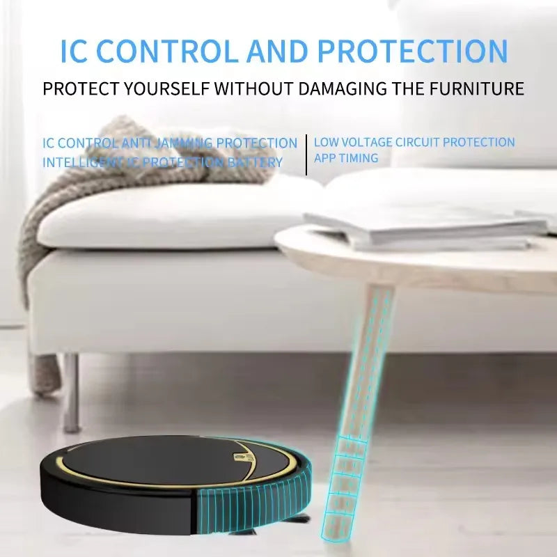 Nuevo robot aspirador inalámbrico inteligente multifuncional, súper silencioso, con función de aspiración, fregado y humidificación para uso doméstico.