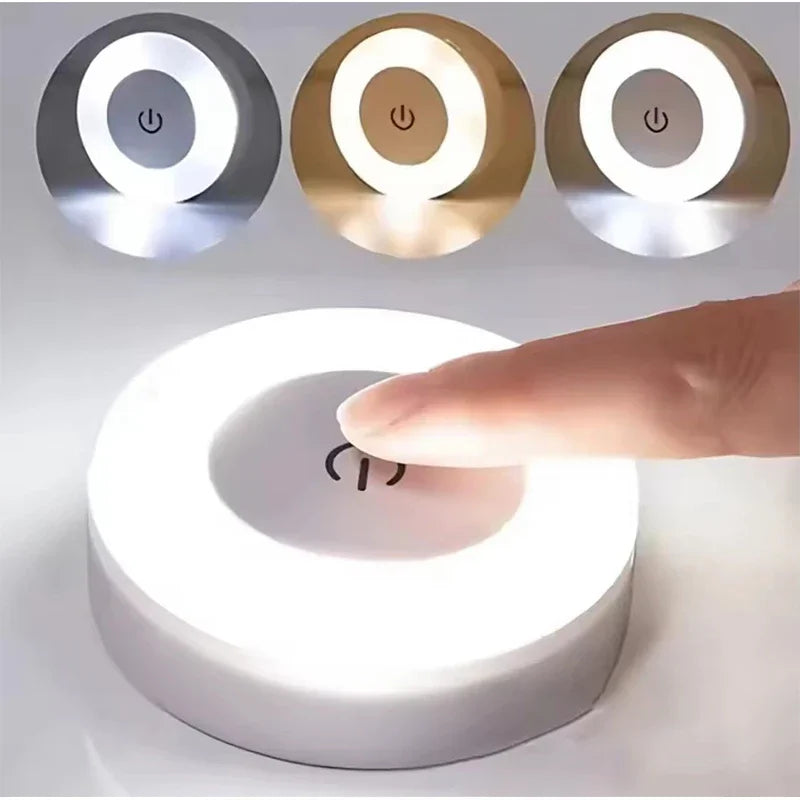 1-6 unidades de luces nocturnas LED de bajo consumo con sensor táctil, 3 colores, regulables, recargables por USB, magnéticas, para habitación, pasillo o dormitorio.