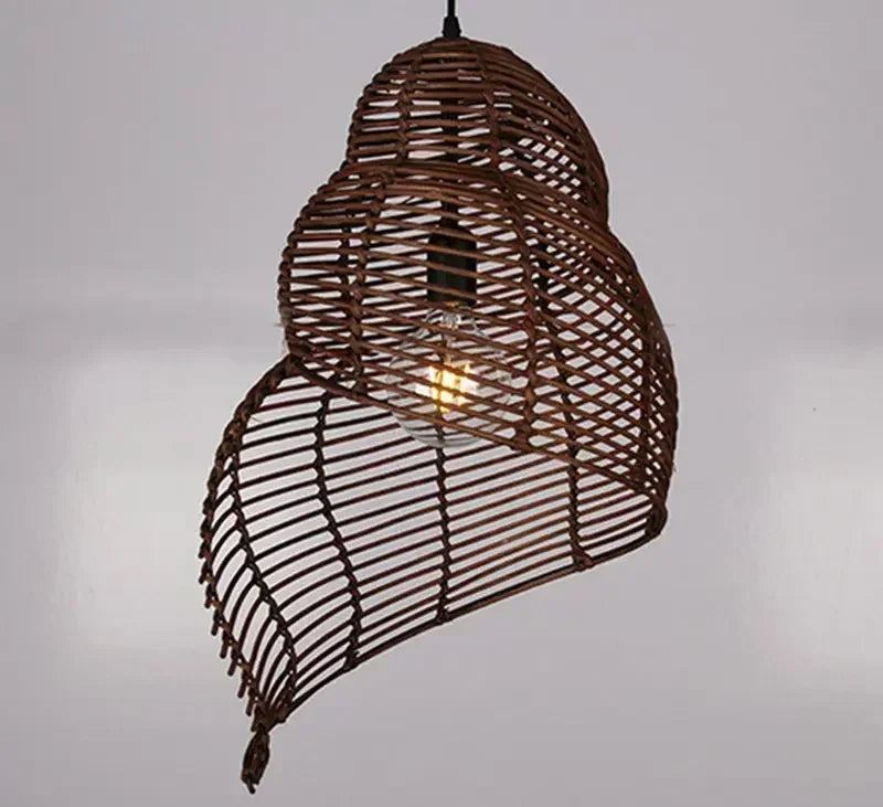 Lámparas colgantes LED de bambú y ratán hechas a mano, lámparas de diseño para cocina, sala de estar, comedor, dormitorio, decoración del hogar y arte.