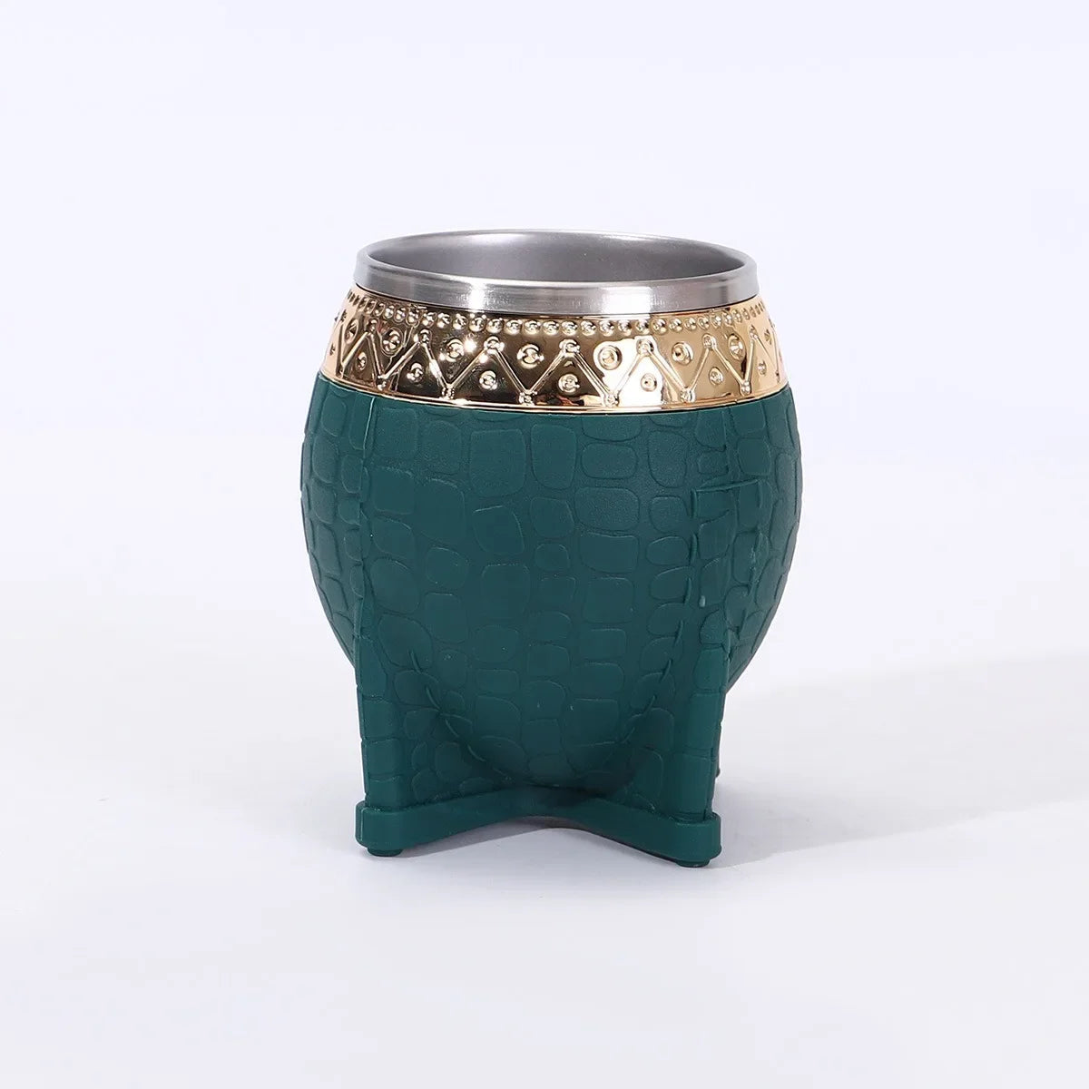 Mate aluminio con textura de cuero