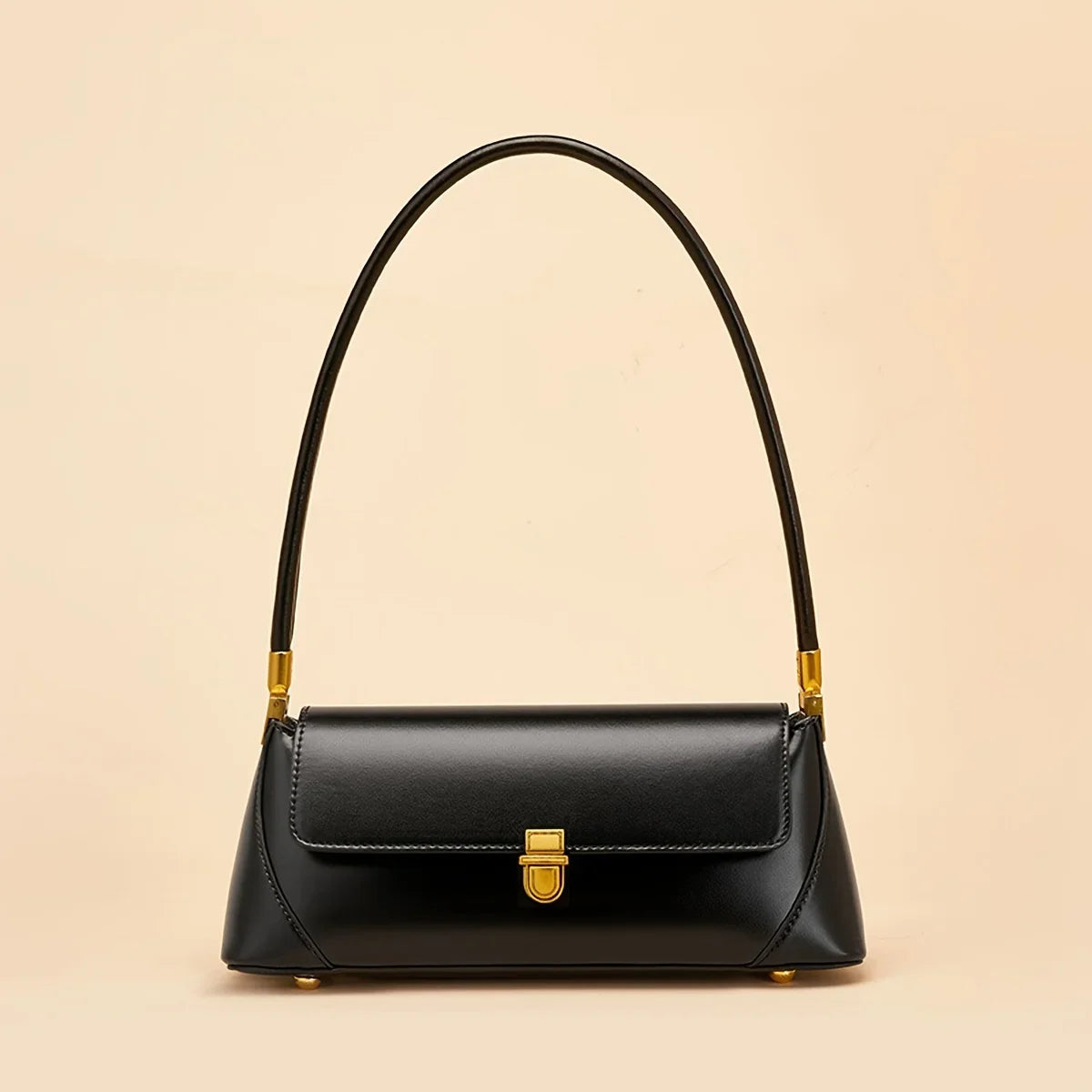 Bolso de mujer vintage, bolso de hombro de material PU, bolso tipo baguette francés, bolso de mano para el brazo, bolso de viaje Hundred