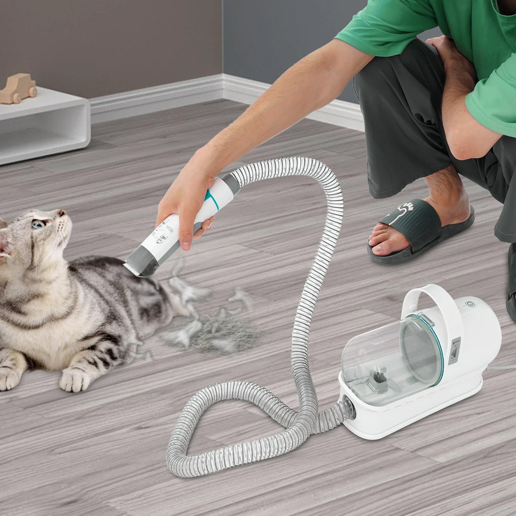 Set multifuncional 7 en 1 de cortapelos con extractor de pelo para perros y gatos, kit de cuidado para mascotas, recortadora de pelo para perros y gatos.