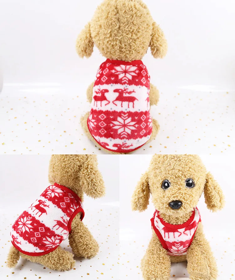 Lindo chaleco de invierno para perros pequeños y gatos, suéter cálido para mascotas, chaqueta acolchada de franela suave para cachorros, accesorios para perros XXS