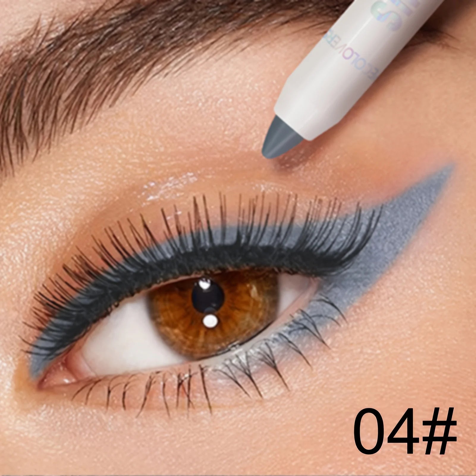 1 unidad de lápiz de sombra de ojos resistente al agua, de larga duración, altamente pigmentado, con brillo y acabado mate, color marrón neutro.