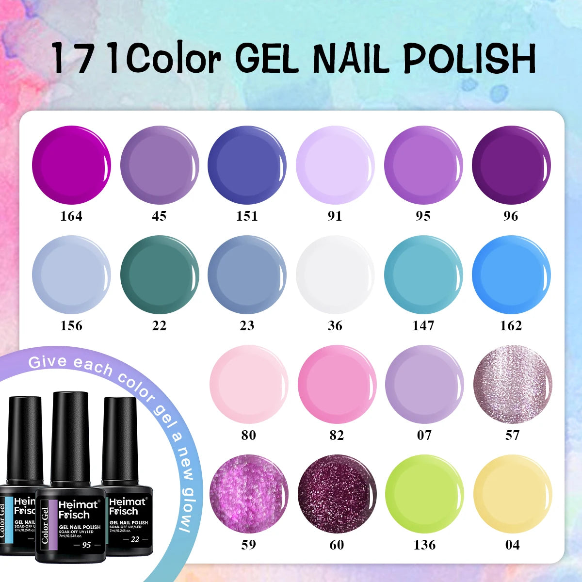 Serie Color Block | Uñas brillantes 0.24 oz Gel de espuma de caramelo moderno Gel de uñas semipermanente para decoración de uñas con efecto goteo LED Salón de uñas DIY Gel de decoración de uñas Sea