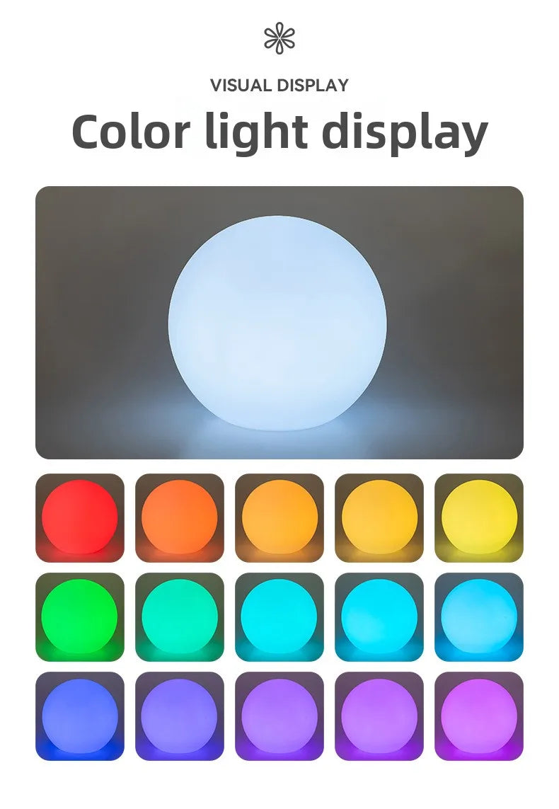 Lámpara solar LED esférica para exteriores, césped, piscina, dormitorio, mesa, fiesta, iluminación de jardín, control remoto, resistente al agua.