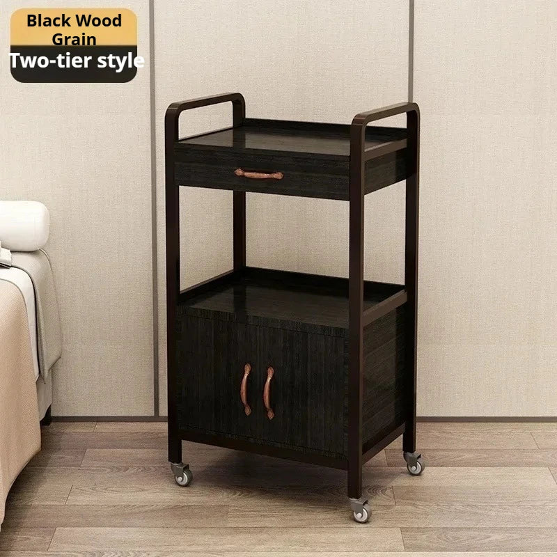 Beech Trolley Salon Hair Equipment Wheels Spa Beauty Furniture Machine Laser Black Roulette Storage Hairdressing Stainless Steel