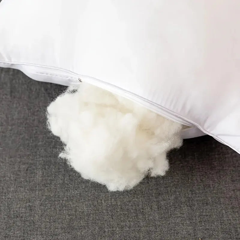 1 almohada blanca de rebote, color liso, suave y cómoda para dormitorio, cama, hotel de 5 estrellas, hogar, individual, para adulto.