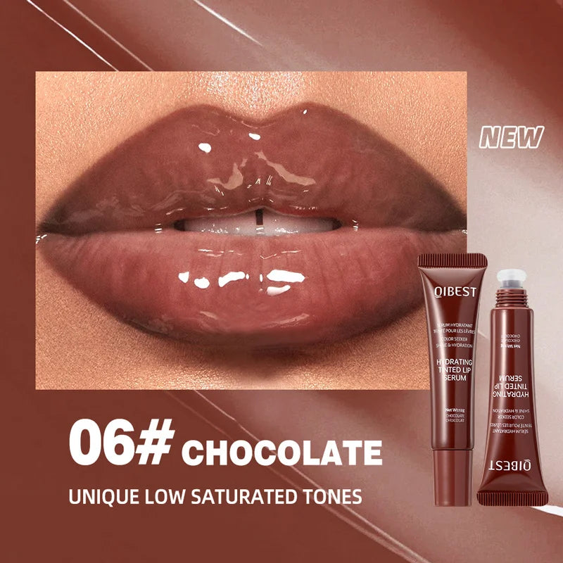 Brillo labial de color, líquido hidratante y humectante, bálsamo labial ligero y brillante, brillo labial hidratante a base de agua.