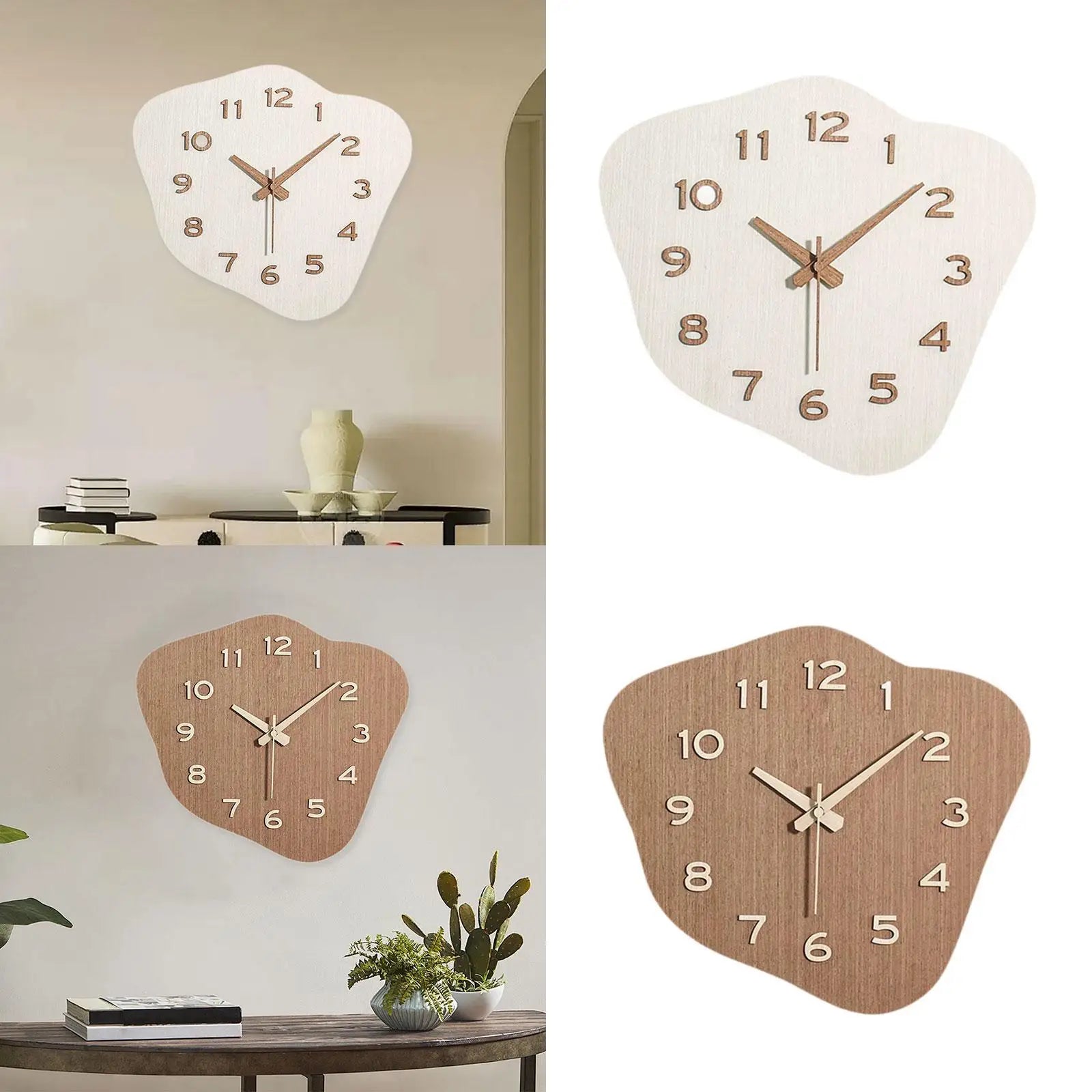 Reloj de pared de diseño minimalista, decoración creativa para el hogar, reloj silencioso e irregular para el hogar, cafetería, casa de campo, cocina, dormitorio y sala de estar.
