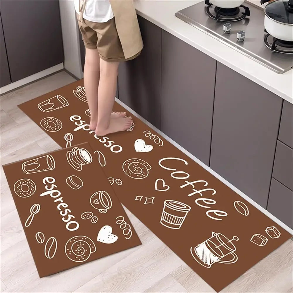 Alfombra para el suelo de la cocina, el dormitorio, la sala de estar, la mesita de noche, el pasillo, la alfombra suave lavable, antideslizante, el felpudo de entrada del baño.