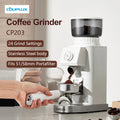 Molinillo de café Couplux, molinillo de granos de café para uso doméstico con molienda precisa, soporte con embudo desmontable (220 V)
