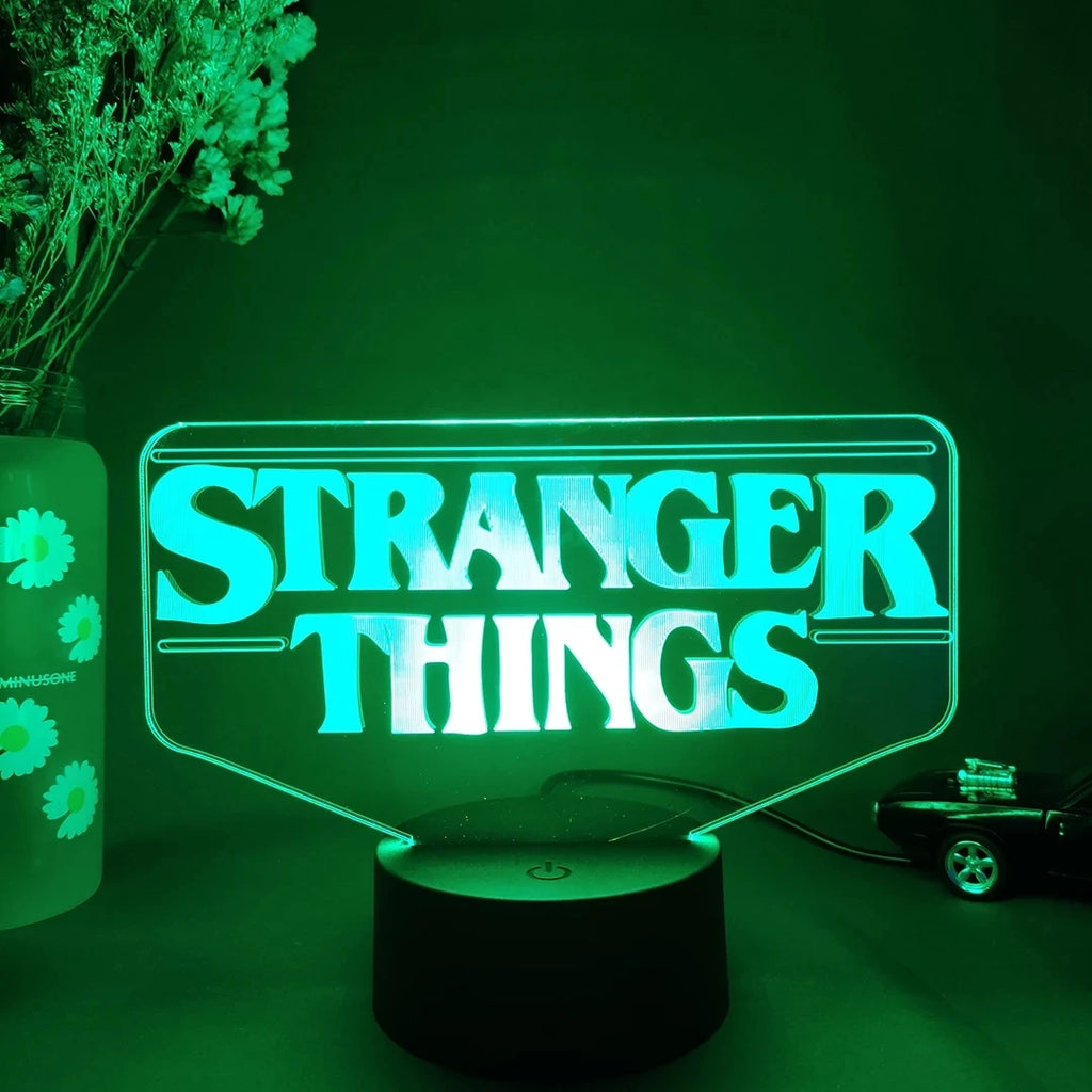 Lámpara de mesa acrílica con ilusión 3D de la serie Hot Stranger Night Light, decoración de escritorio, artículos geniales para tener, regalo de Navidad LED