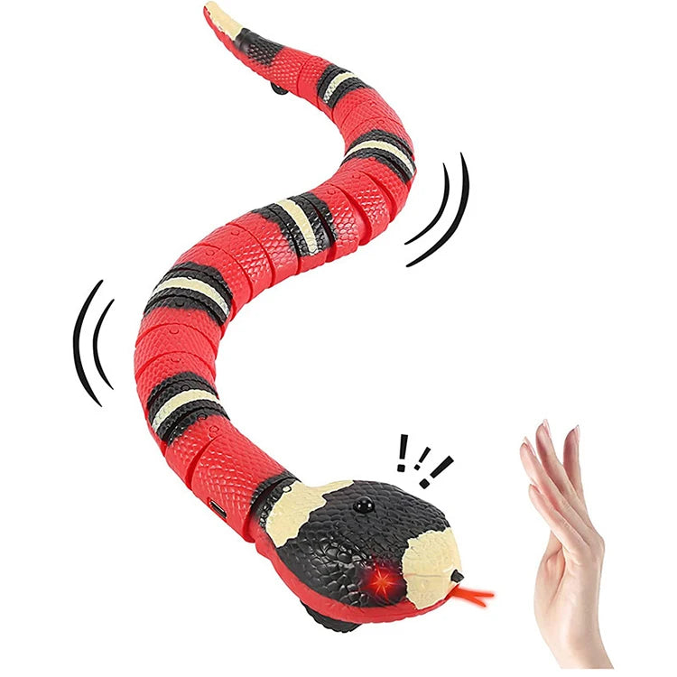 Juguetes automáticos para gatos, interactivos, con sensor inteligente, serpiente de juguete para gatos, carga USB, accesorios para gatos, juego para mascotas.