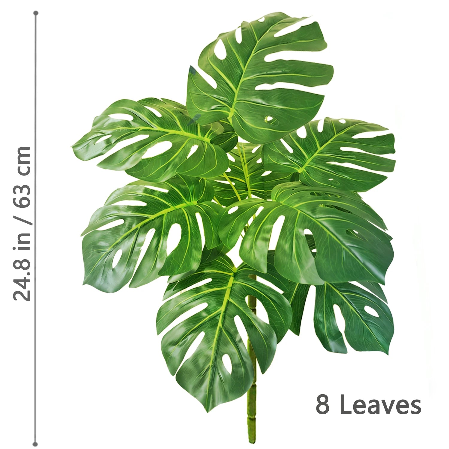 Planta Monstera artificial de 52-104 cm (40,94 pulgadas), palmera falsa de plástico con hojas verdes, ideal para la decoración del hogar, jardín, habitación u oficina.