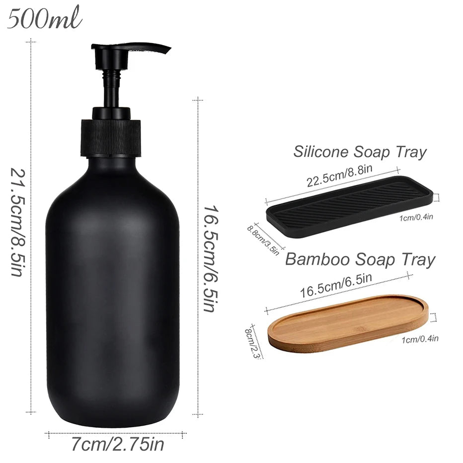 Dispensador de jabón líquido para platos de 500 ml, recargable, para baño, jabón de manos, champú, gel de ducha, líquido, subbotellado, accesorios de cocina.