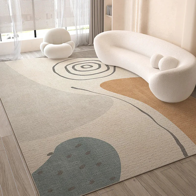 Alfombra de terciopelo cristal de estilo nórdico para sala de estar, dormitorio, cama, manta, sofá antiguo avanzado, luz, mesa de centro de lujo, manta