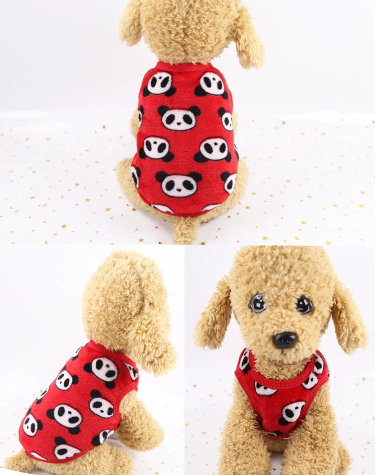 Lindo chaleco de invierno para perros pequeños y gatos, suéter cálido para mascotas, chaqueta acolchada de franela suave para cachorros, accesorios para perros XXS