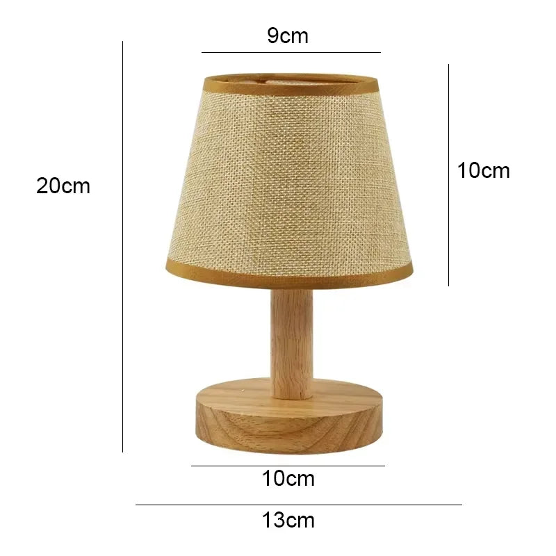 Lámpara de mesa LED, luminaria de iluminación interior para sala de estar, dormitorio, mesita de noche, decoración de escritorio, estilo retro japonés.