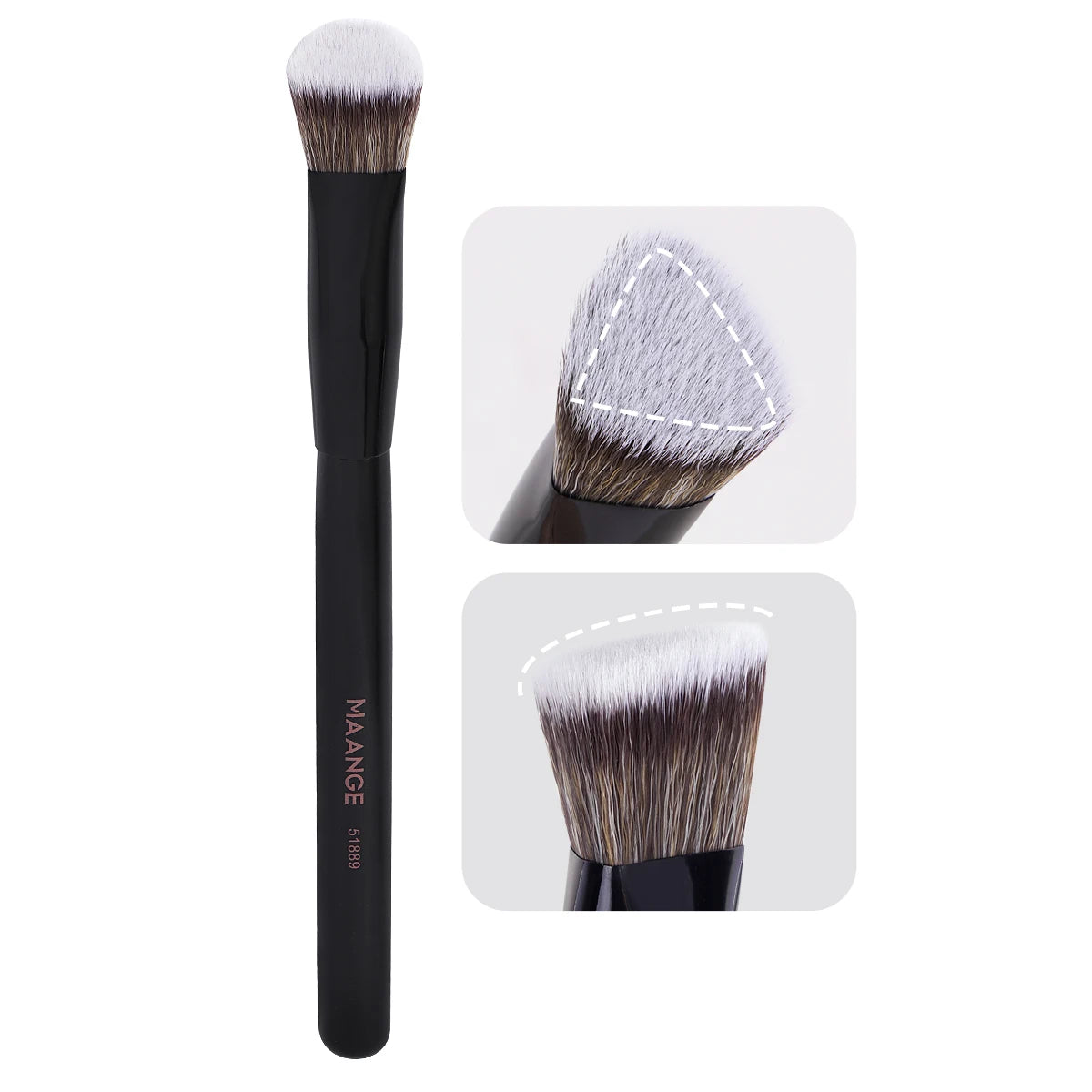 Brocha de maquillaje MAANGE para corrector de ojeras, brocha triangular para base de maquillaje líquida y en crema, herramienta para difuminar y corregir imperfecciones.