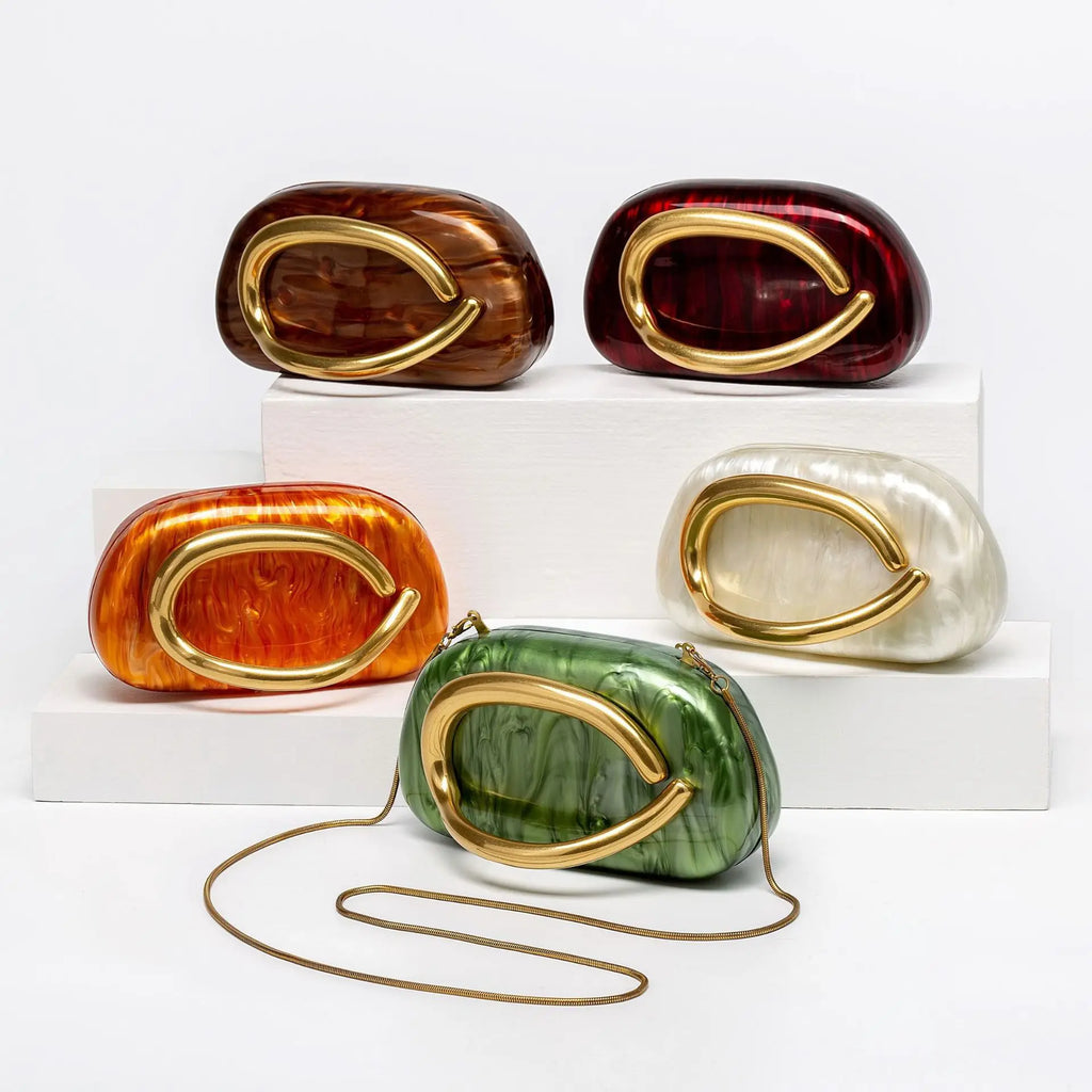 Bolso de noche acrílico de un solo hombro para boda, bolso de moda para mujer, bolso rígido, bolso de mano cruzado de moda