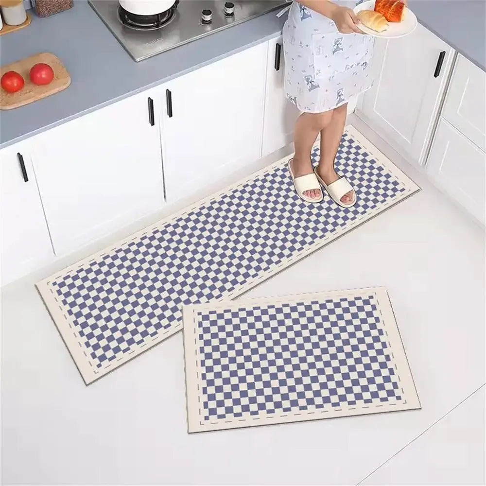 Alfombra para el suelo de la cocina, el dormitorio, la sala de estar, la mesita de noche, el pasillo, la alfombra suave lavable, antideslizante, el felpudo de entrada del baño.