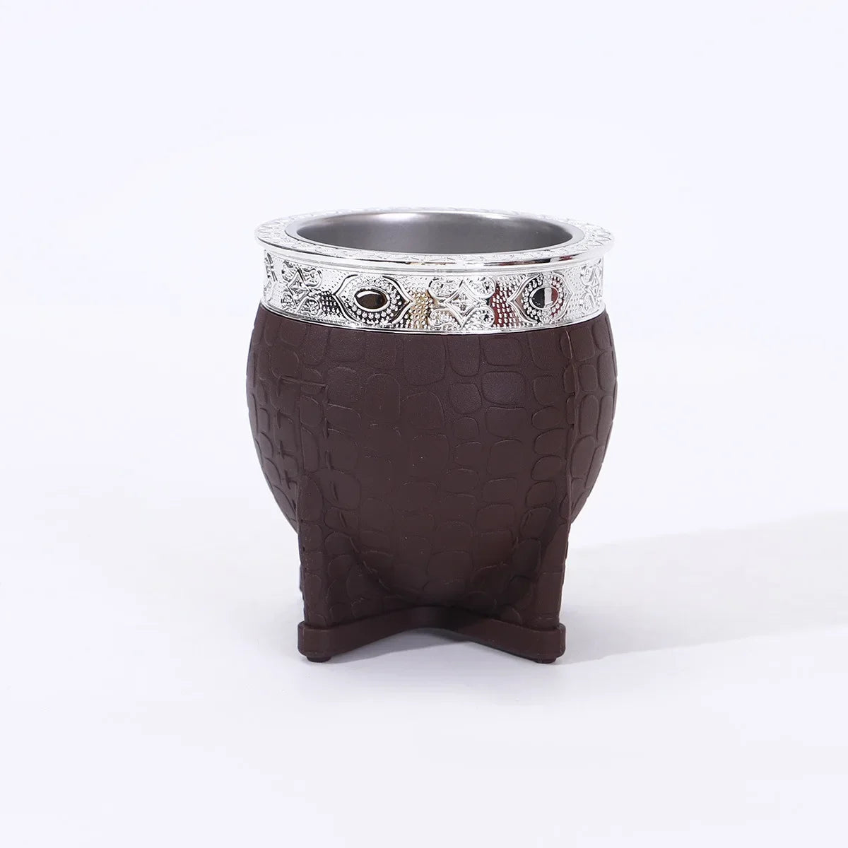 Mate aluminio con textura de cuero