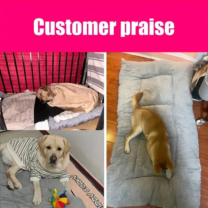 Cama de felpa extragrande para perros y gatos, sofá, colchoneta para jaula, alfombrilla de poliéster ultrasuave para mascotas de todos los tamaños, adorable sofá rectangular.