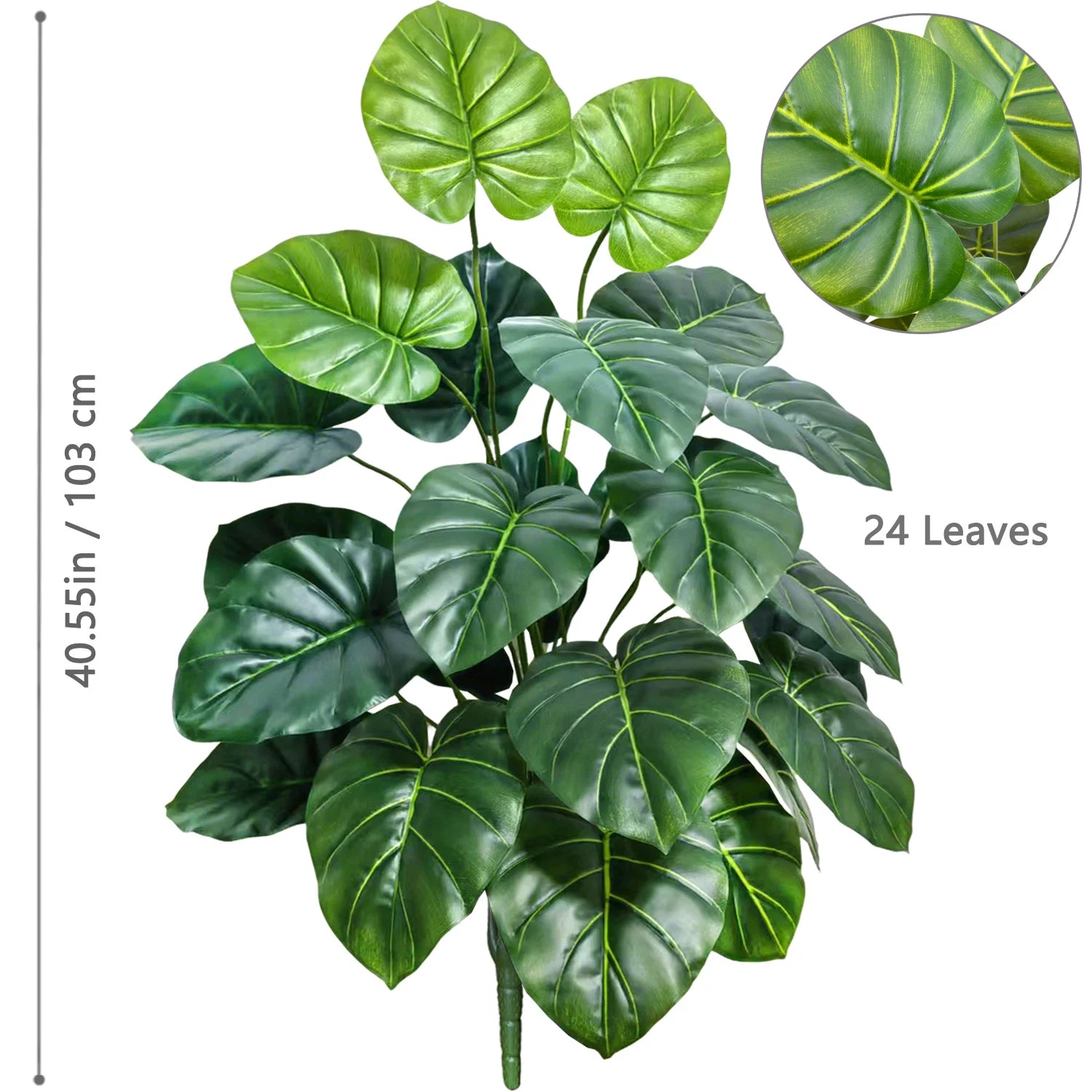 Planta Monstera artificial de 52-104 cm (40,94 pulgadas), palmera falsa de plástico con hojas verdes, ideal para la decoración del hogar, jardín, habitación u oficina.