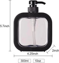 1 dispensador de jabón de baño recargable de 300 ml/500 ml para loción, champú y gel de ducha. Dispensador portátil de viaje con bomba de baño vacía.