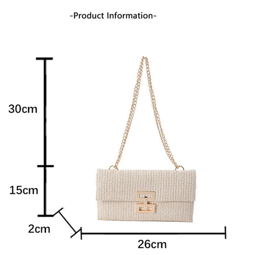 Bolso de mano de mujer tejido con hierba, cartera para móvil, bolso de estilo bohemio veraniego para la playa, cartera tejida, imprescindible para chicas de vacaciones.