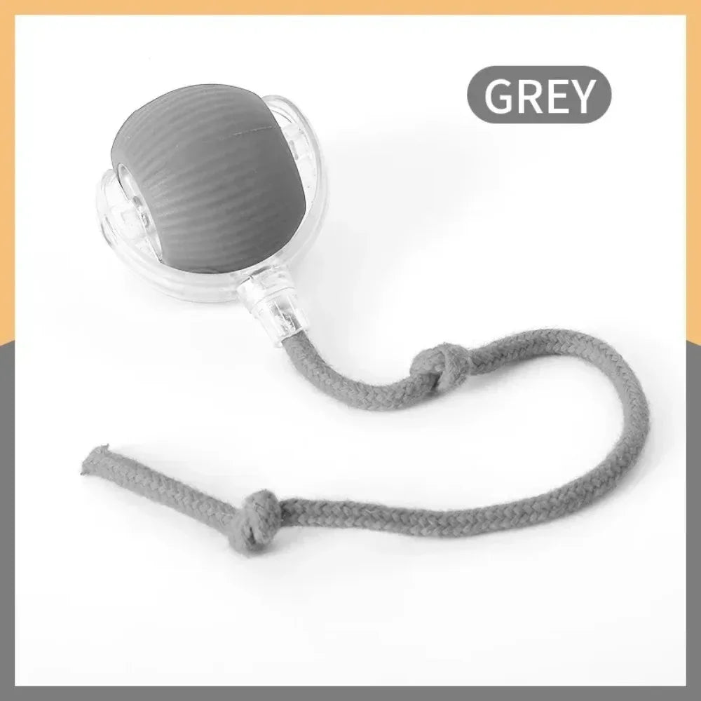 LEMEENQ Juguete interactivo para gatos, pelota auto-rodante con cola, recargable, juguete inteligente interactivo para mascotas, ratón inteligente para gatos