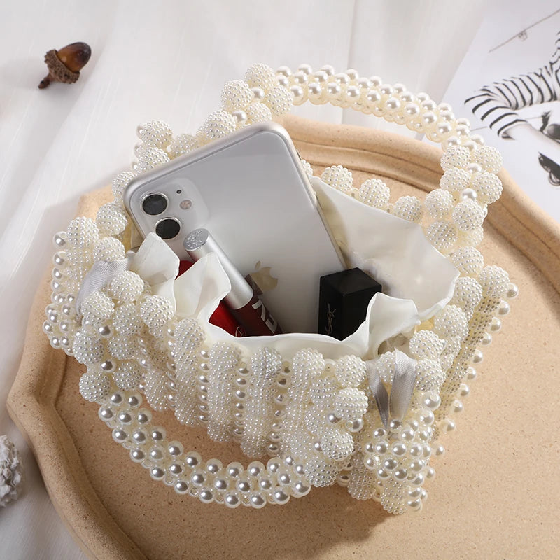 Bolso de noche Noble Crystal Beaded Evening Bag con cadena de perlas, bolso de mano para bodas, bolso de hombro con cadena de perlas, bolso de mano para vestido de noche, bolso de noche