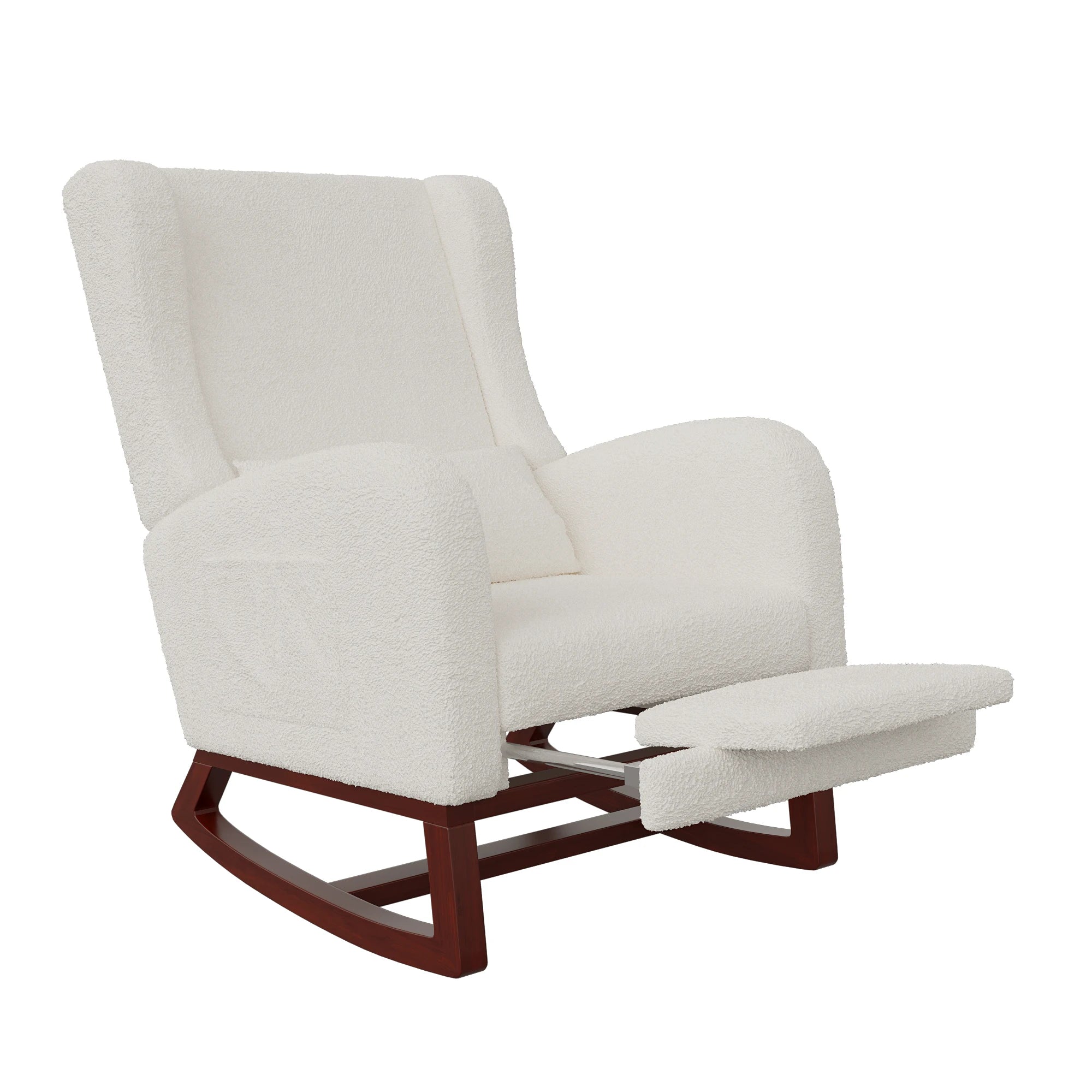 Mecedora Anajqaqia, silla para sala de estar, sillón, con base de madera y 2 bolsillos laterales, capacidad de carga: 150 kg.